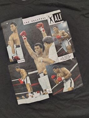 Muhammad Ali The Greatest Black Boxing Graphic T-shirt Men's Size 3X New